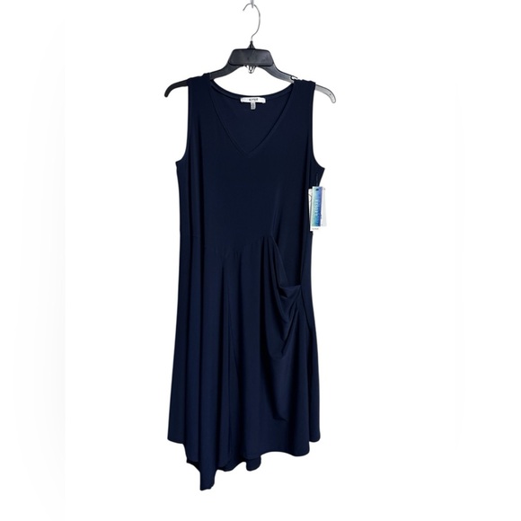 Sympli Sleeveless Slant Pocket Dress Resort Navy 2888NWT Size 10 - Picture 6 of 9